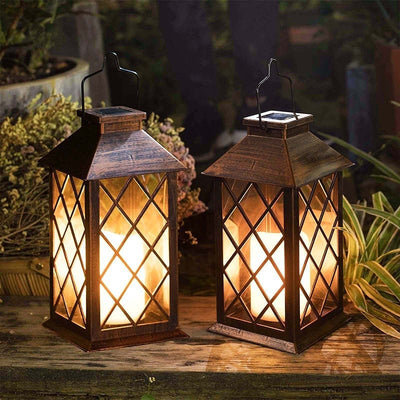 Grea Retro LED Bronze Antique Solar Outdoor Lamp
