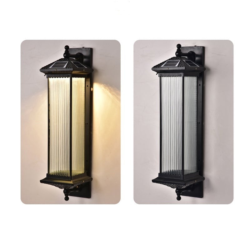 Pein Vintage Striped LED Retro Glass Outdoor Wall Lights