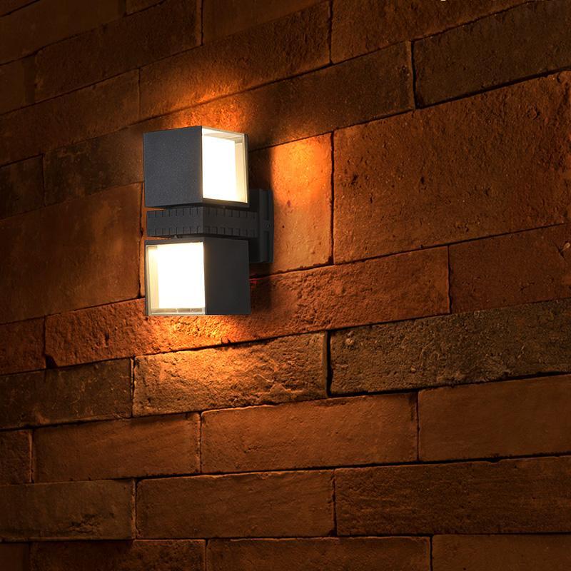 Hazel Adjustable Square Metal Outdoor Wall Lights