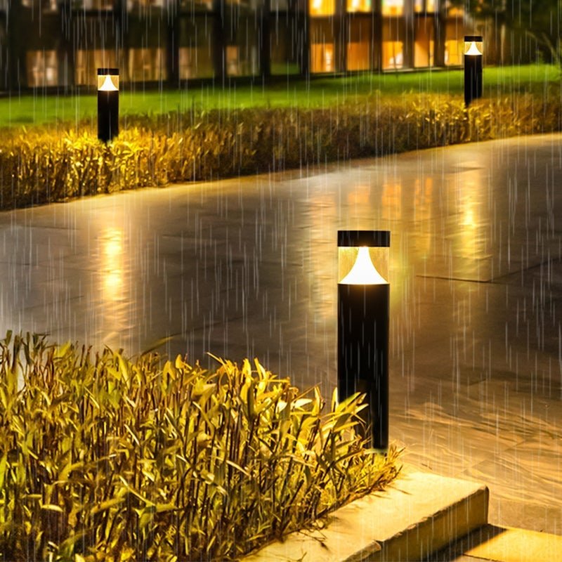 Fara Round Modern Metal Outdoor Post Light