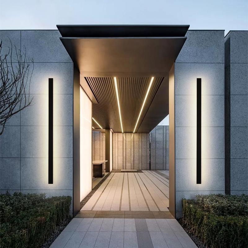Blai Linear Modern LED Iron Outdoor Wall Lights