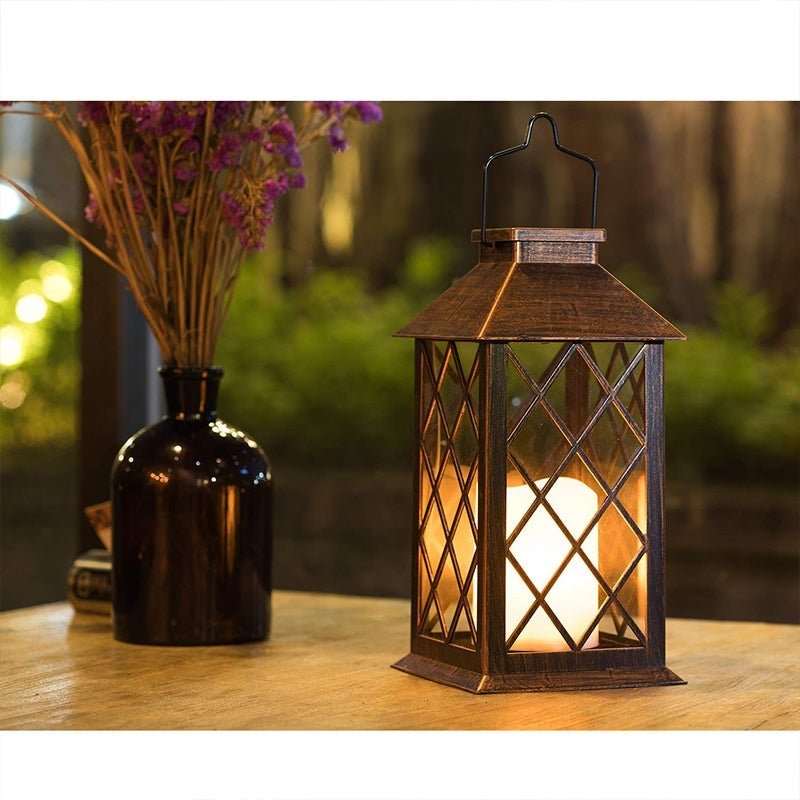 Grea Retro LED Bronze Antique Solar Outdoor Lamp