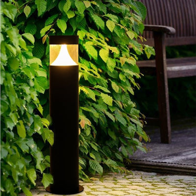 Fara Round Modern Metal Outdoor Post Light