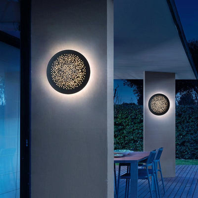 Olga Unique Circular Metal Outdoor Wall Lights