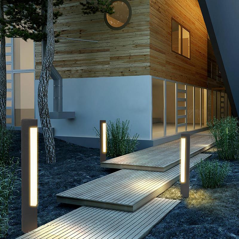 Estra Modern Square Metal Pathway Lights