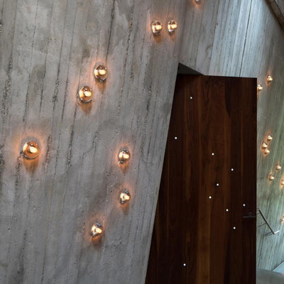 Tara Transparent Rustic LED Glass Outdoor Wall Lights