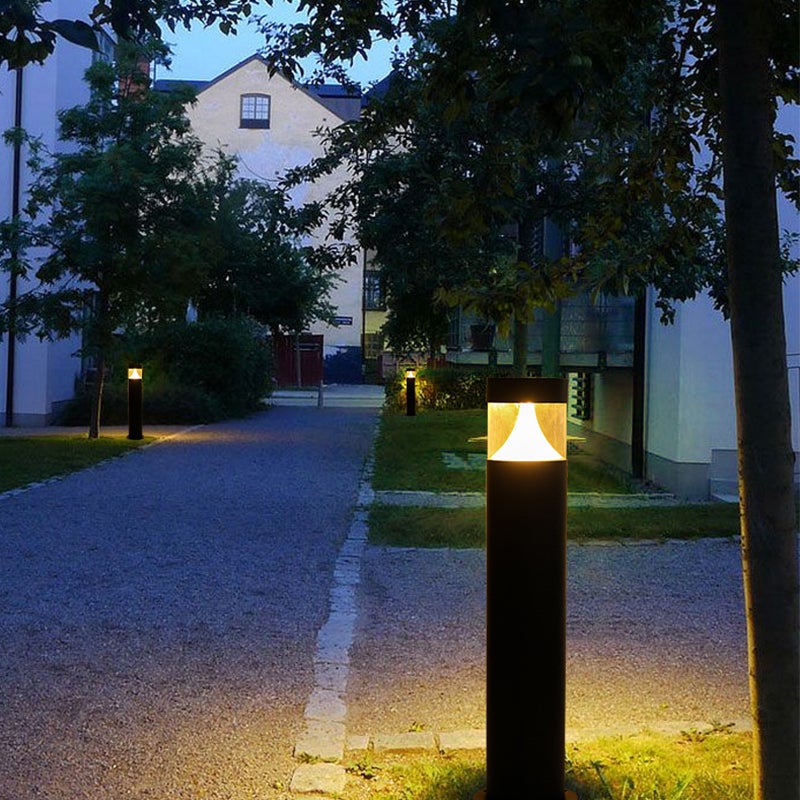 Fara Round Modern Metal Outdoor Post Light