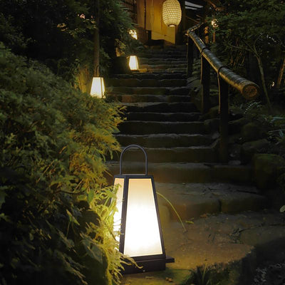 Weary LED Retro Black Metal Outdoor Light Lanterns
