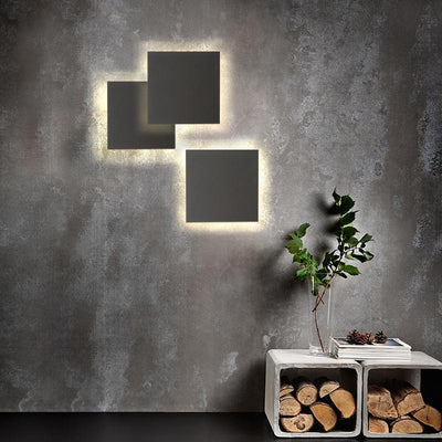 Vanessa Square Flat Modern Metal Outdoor Wall Lights