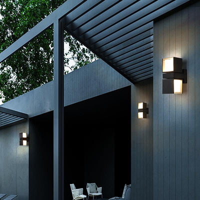 Hazel Adjustable Square Metal Outdoor Wall Lights