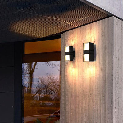 Hazel Adjustable Square Metal Outdoor Wall Lights