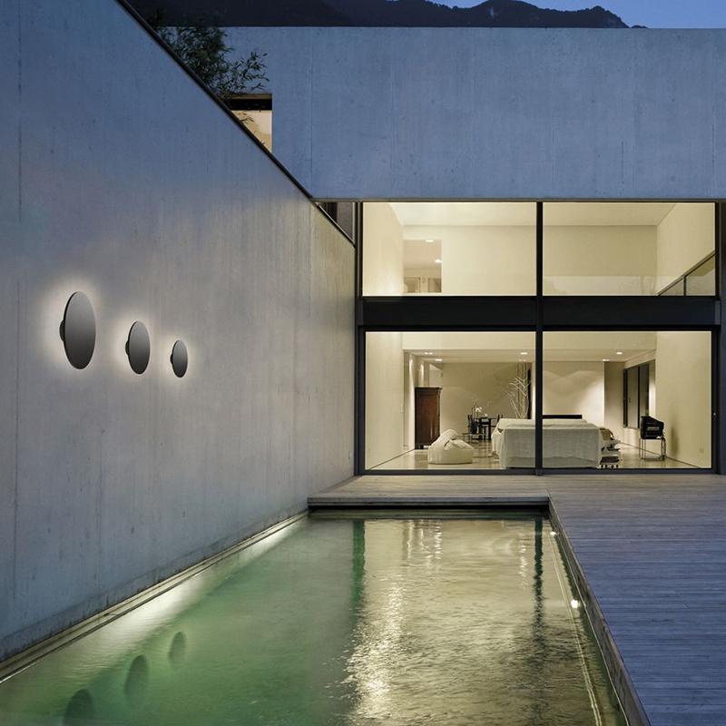 Vanessa Square Flat Modern Metal Outdoor Wall Lights