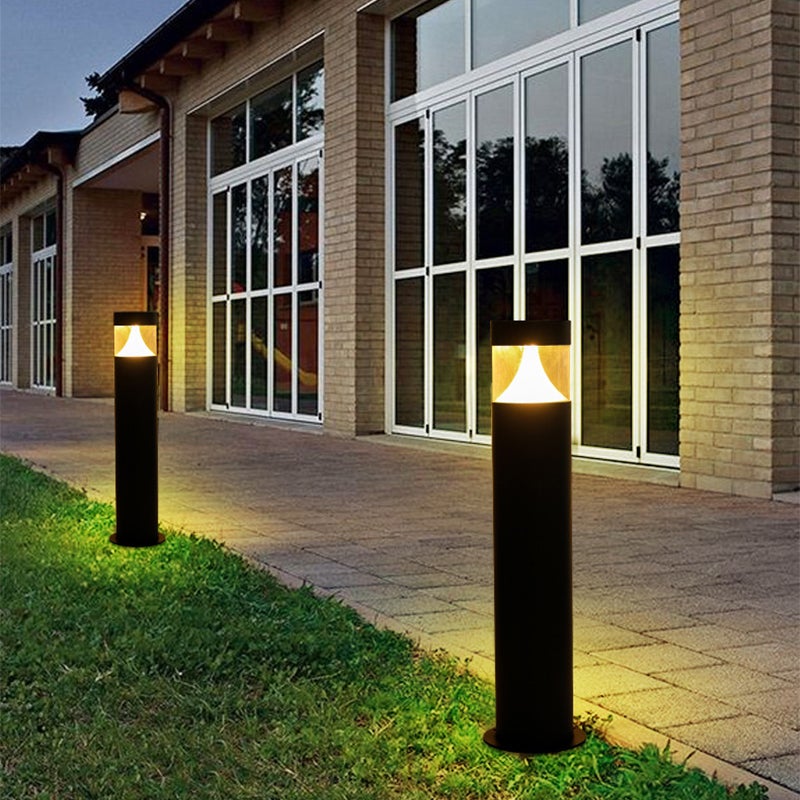 Fara Round Modern Metal Outdoor Post Light
