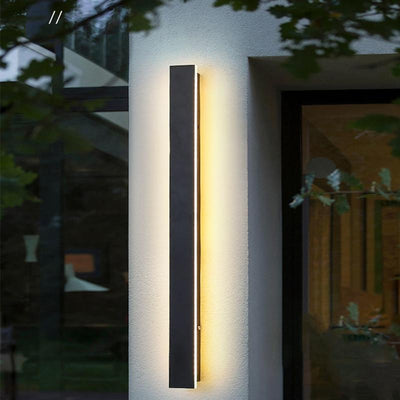 Fier Long Strip Modern Iron Outdoor Wall Lights