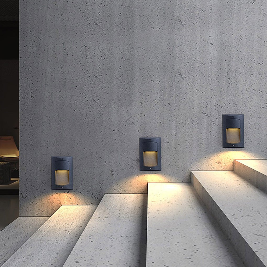 Godfrey Rectangle Modern Aluminum Outdoor Sconces Lights