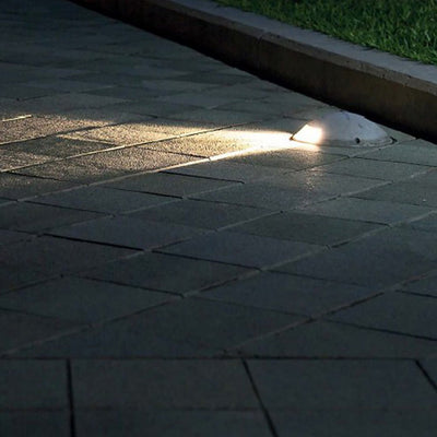 Welrn Round Modern LED Aluminum Outdoor Step Lights