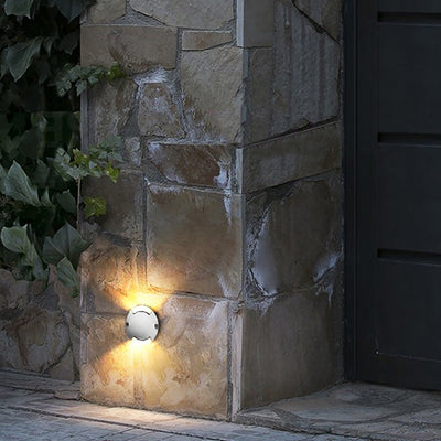 Welrn Round Modern LED Aluminum Outdoor Step Lights