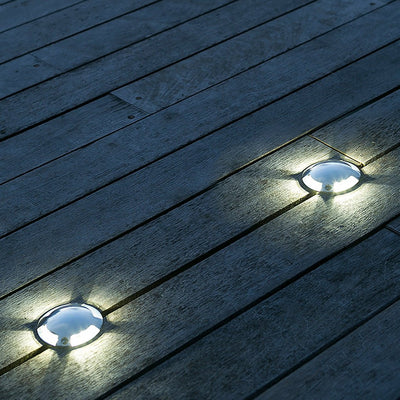 Welrn Round Modern LED Aluminum Outdoor Step Lights
