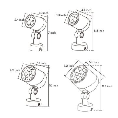 Germa LED Classic Round Glass Outdoor Spotlights