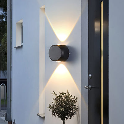 Silvery Modern Minimalist Metal Outdoor Sconce Wall Lamp