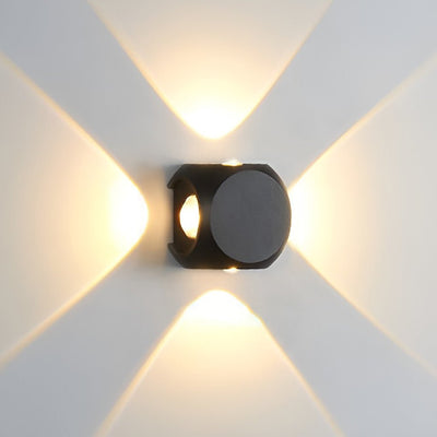 Silvery Modern Minimalist Metal Outdoor Sconce Wall Lamp