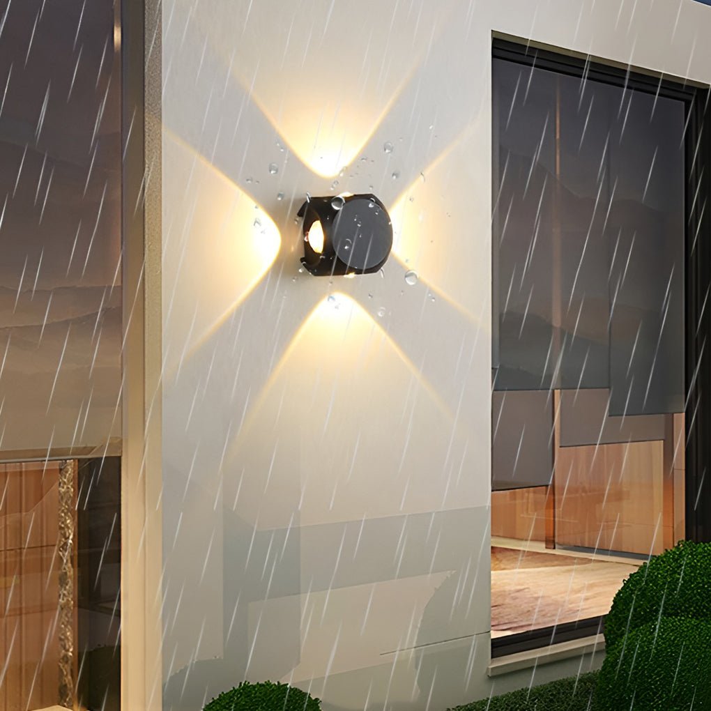 Silvery Modern Minimalist Metal Outdoor Sconce Wall Lamp