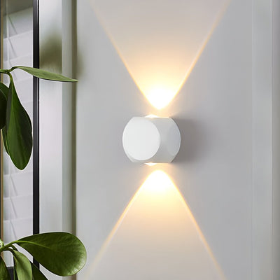 Silvery Modern Minimalist Metal Outdoor Sconce Wall Lamp