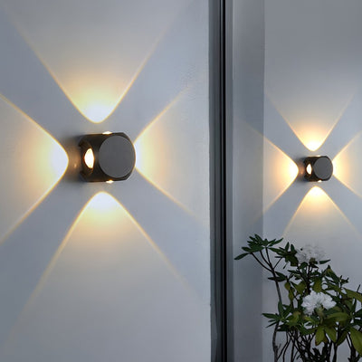 Silvery Modern Minimalist Metal Outdoor Sconce Wall Lamp