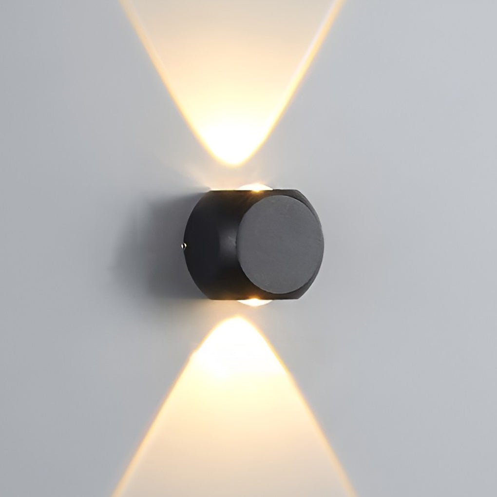 Silvery Modern Minimalist Metal Outdoor Sconce Wall Lamp
