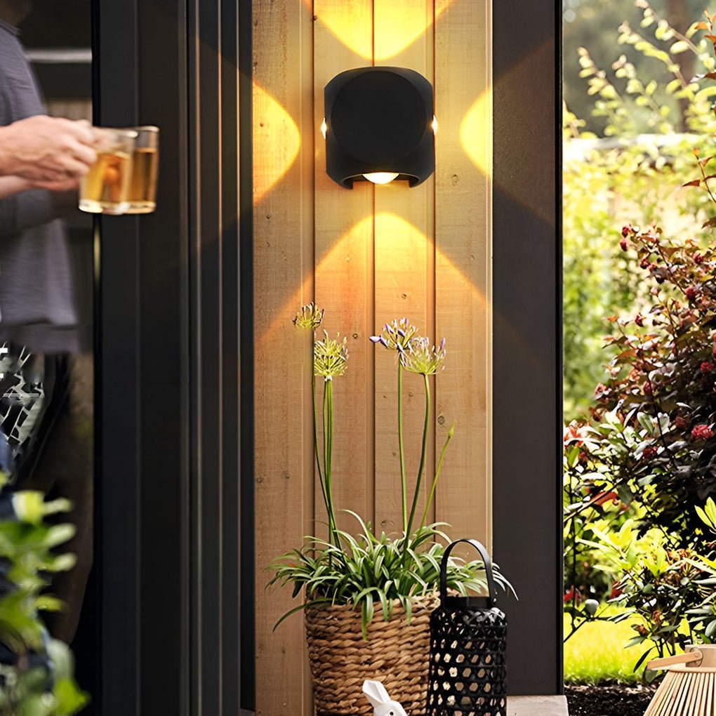 Silvery Modern Minimalist Metal Outdoor Sconce Wall Lamp