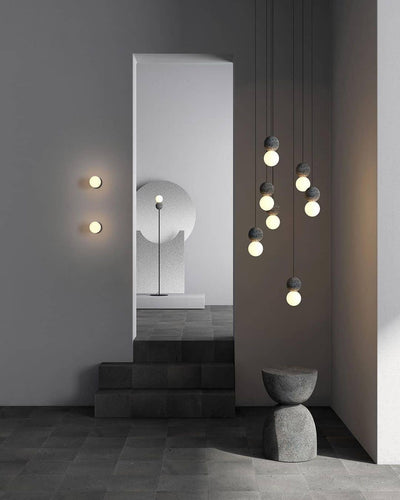 Eirinise Wall Lamp Concrete Opal Glass