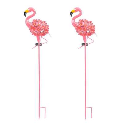 Flod Flamingo Solar Stake LED Iron Outdoor Pathway Lamp