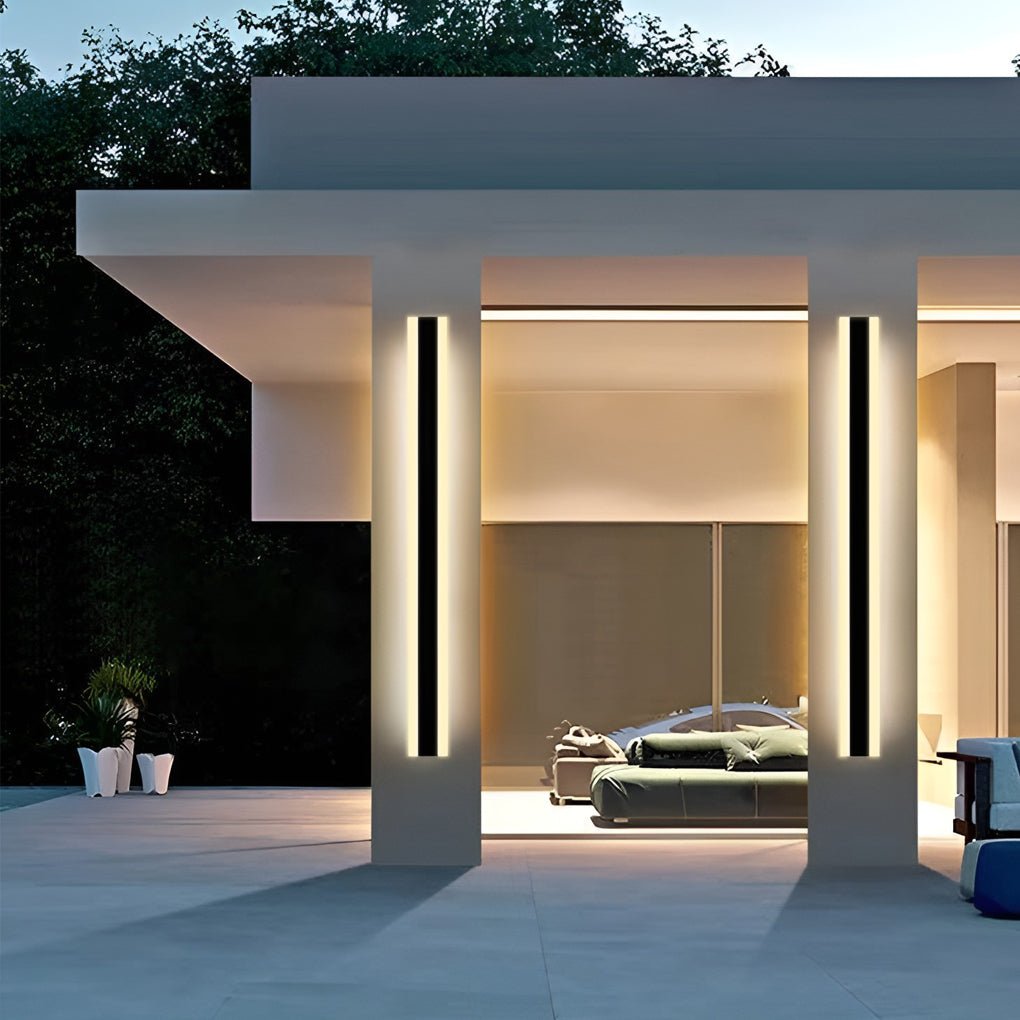 United Linear LED Long Minimalist Metal Outdoor Wall Light