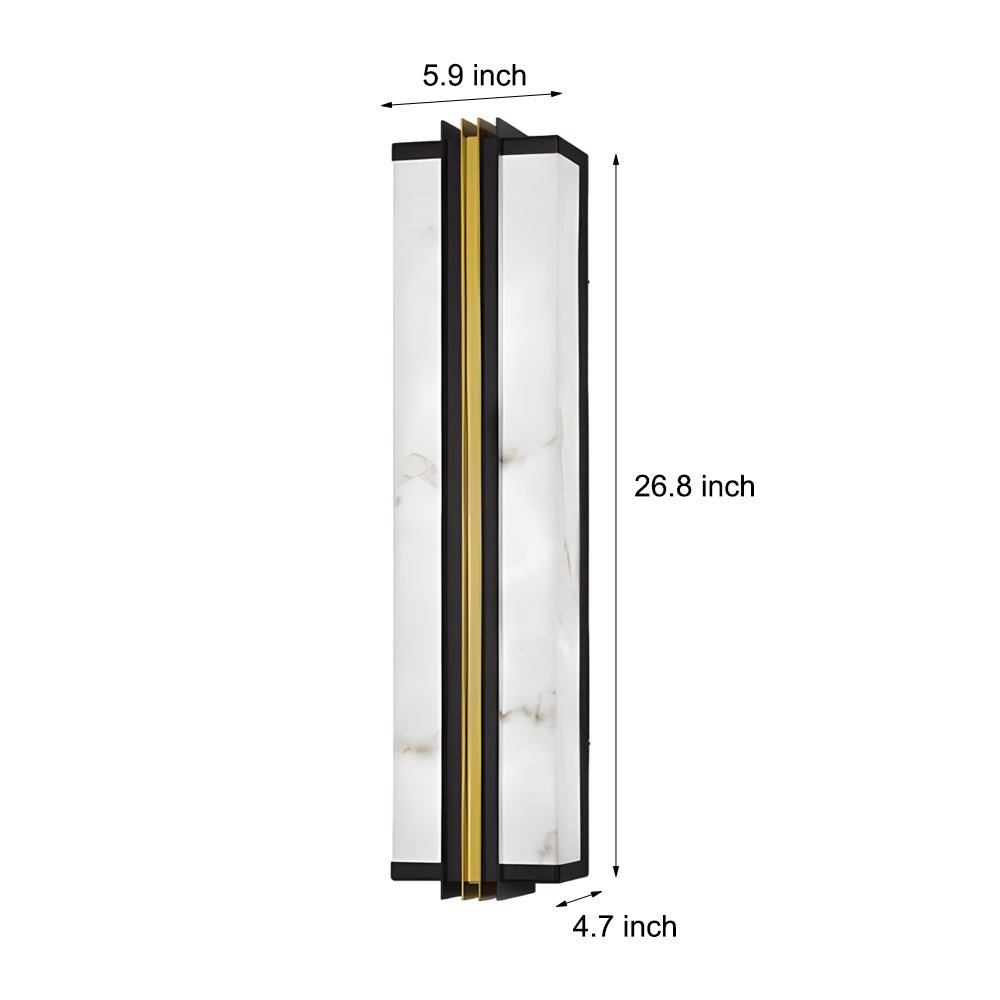 Geaine Classic Modern LED Marble Outdoor Wall Lights