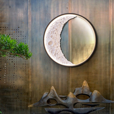 Sigmn Moon Crescent LED Aluminum Resin Outdoor Wall Light