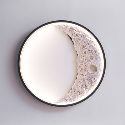 Sigmn Moon Crescent LED Aluminum Resin Outdoor Wall Light