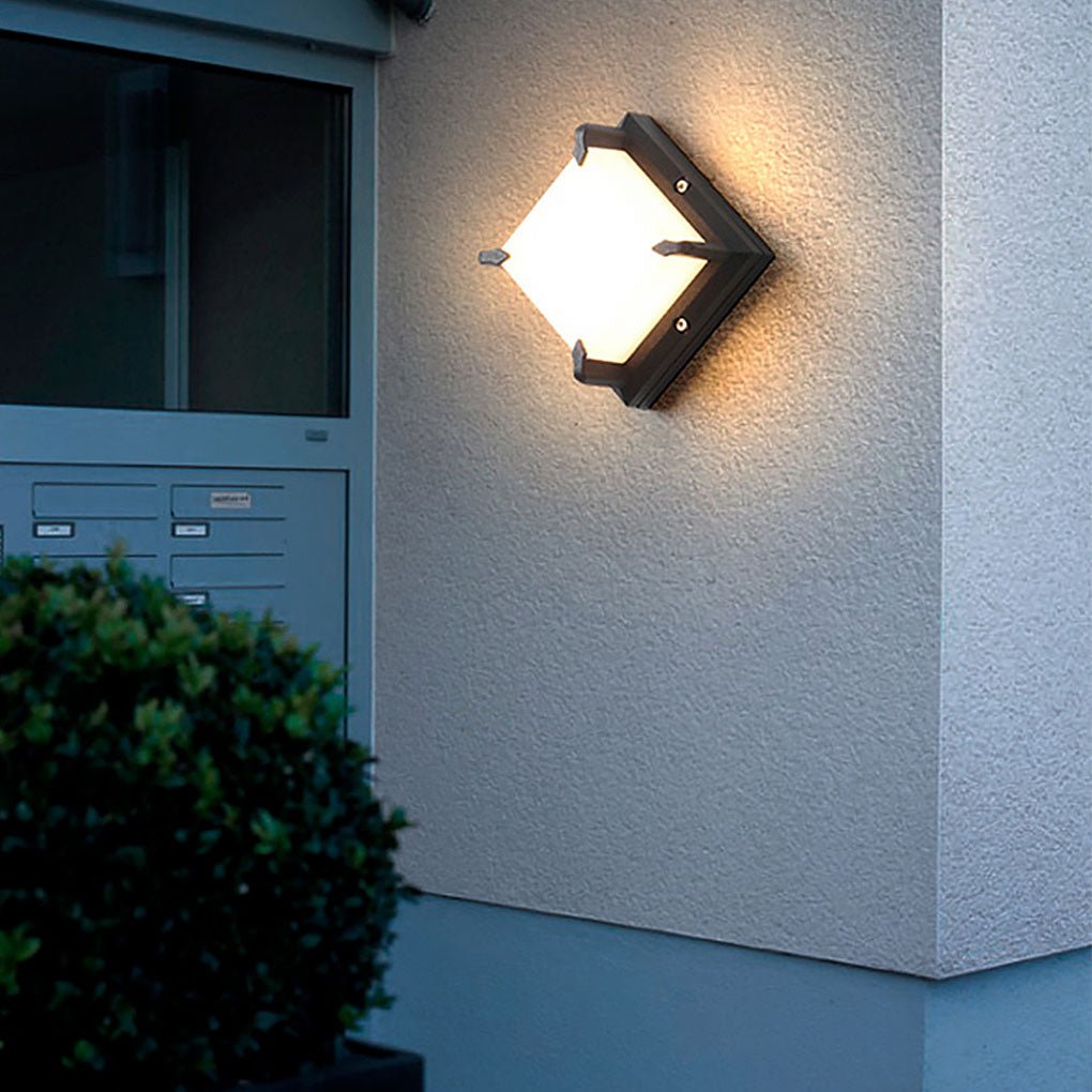 Dark Modern Minimalist Patio Aluminum Outdoor Wall Light