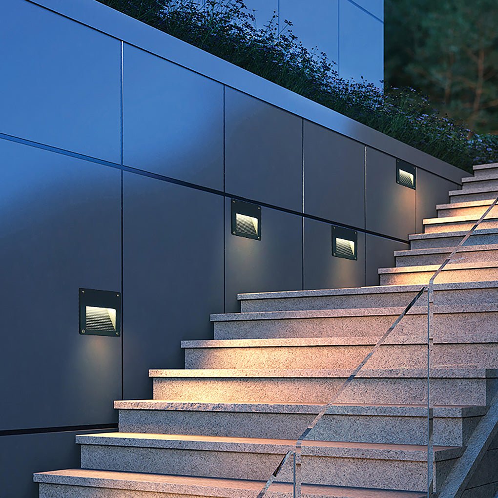 Letic Minimalist Embedded Glass Outdoor Wall Lights