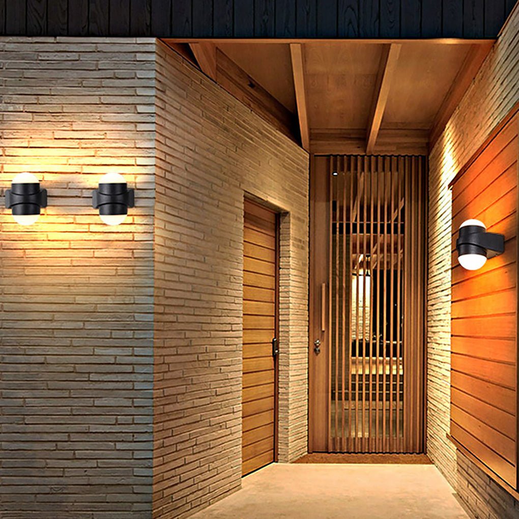 Morgay Round LED Modern Aluminum Outdoor Wall Sconces Lights