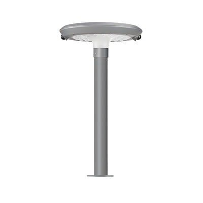 Ward Modern Round Dual Motion Sensor LED Aluminum Outdoor Post Lights