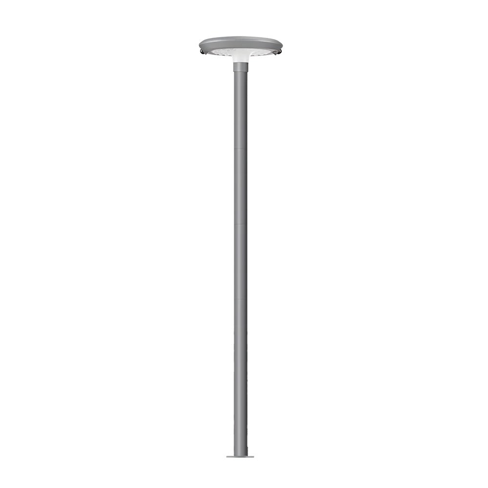 Ward Modern Round Dual Motion Sensor LED Aluminum Outdoor Post Lights