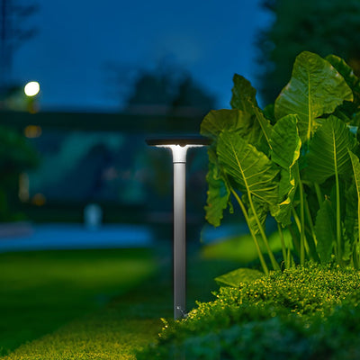 Ward Modern Round Dual Motion Sensor LED Aluminum Outdoor Post Lights