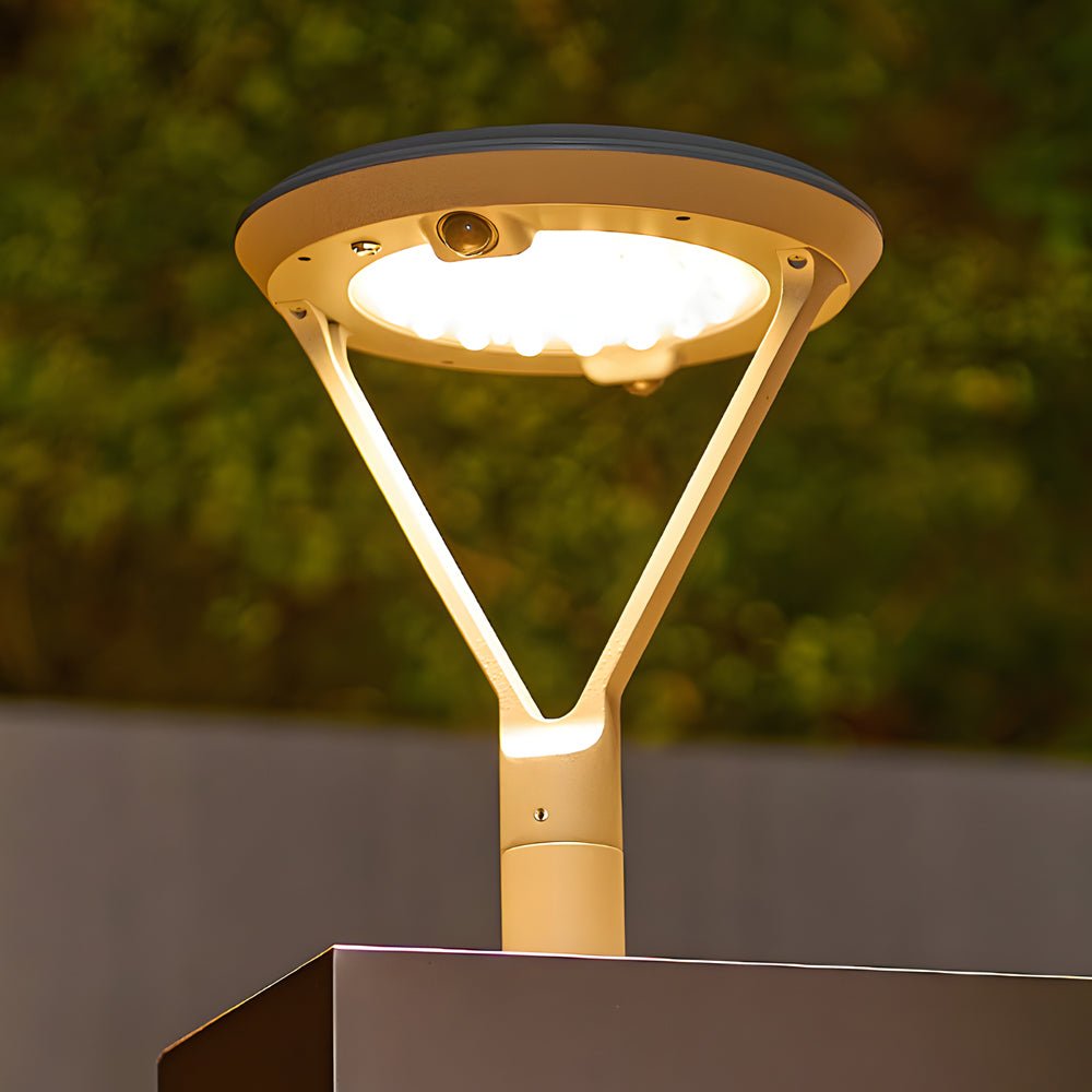 Horten Modern Round Dual LED Aluminum Outdoor Post Pillar Lamp