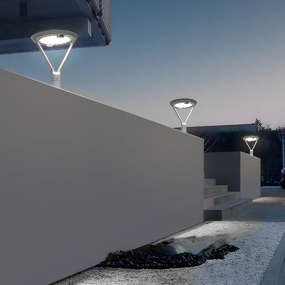 Horten Modern Round Dual LED Aluminum Outdoor Post Pillar Lamp