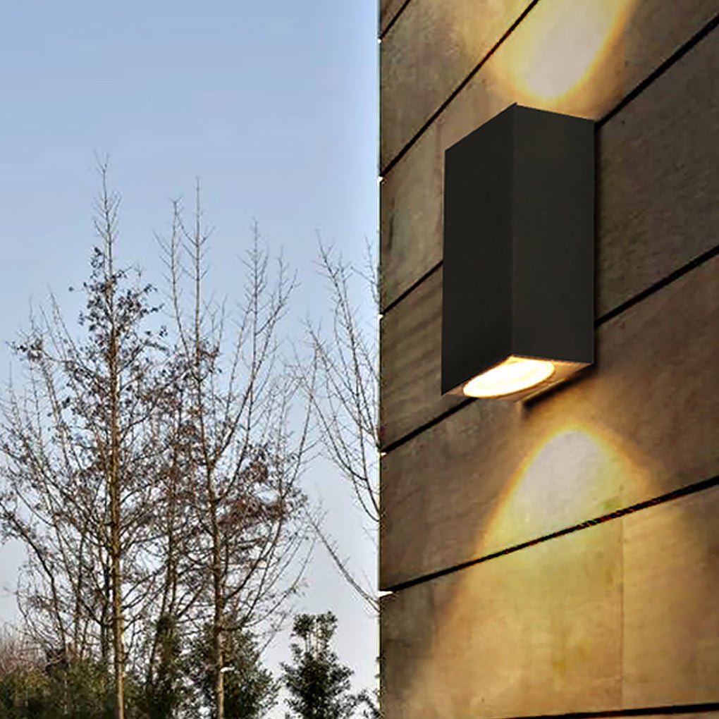 Leah Modern Square Design Aluminum Outdoor Wall Light