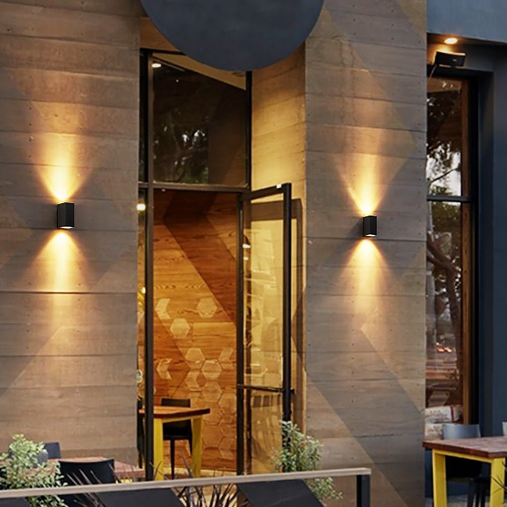 Leah Modern Square Design Aluminum Outdoor Wall Light