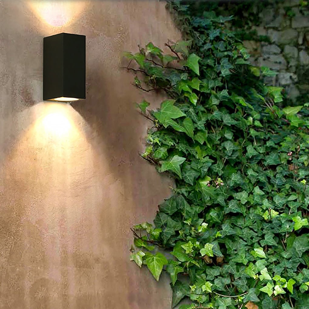 Leah Modern Square Design Aluminum Outdoor Wall Light