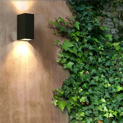 Leah Modern Square Design Aluminum Outdoor Wall Light