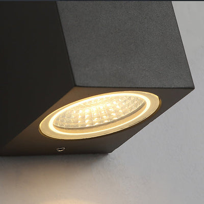 Leah Modern Square Design Aluminum Outdoor Wall Light