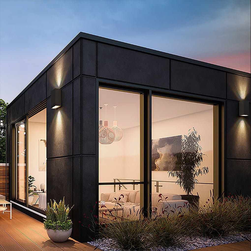 Leah Modern Square Design Aluminum Outdoor Wall Light
